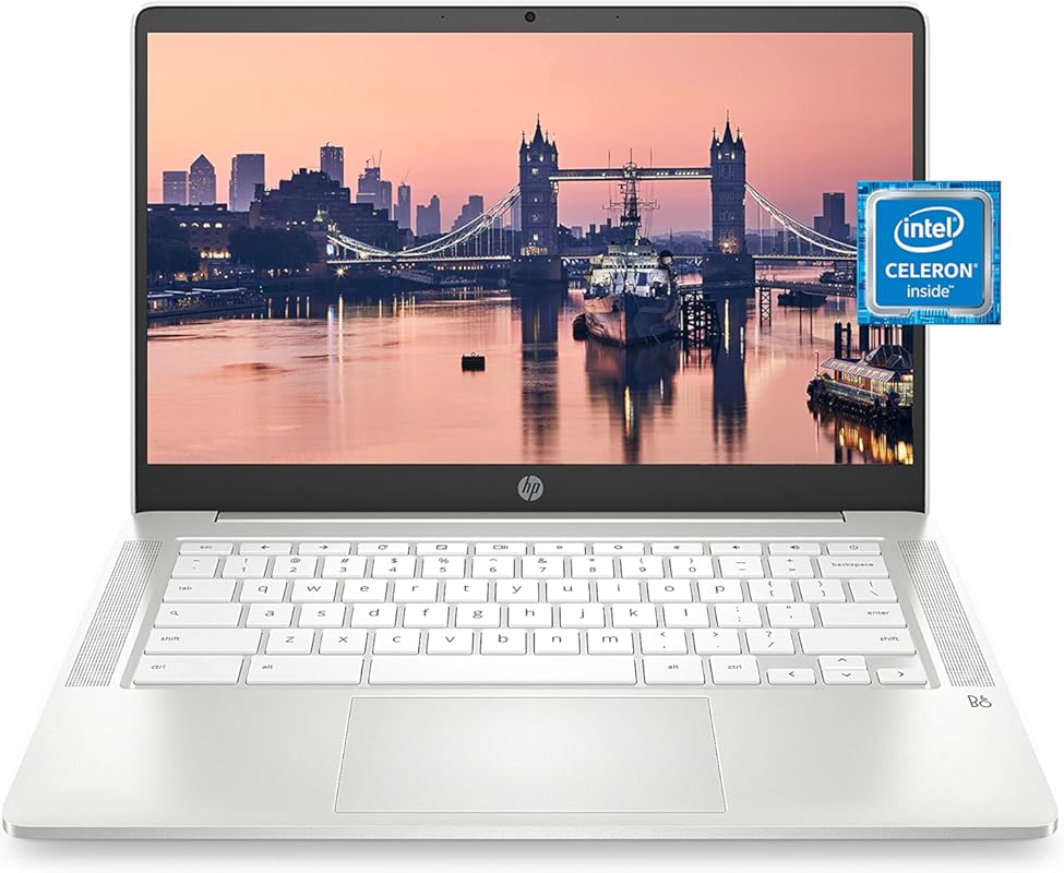 HP Chromebook 14, Intel Celeron N4000, 4GB RAM, 32GB eMMC, 14-inch HD