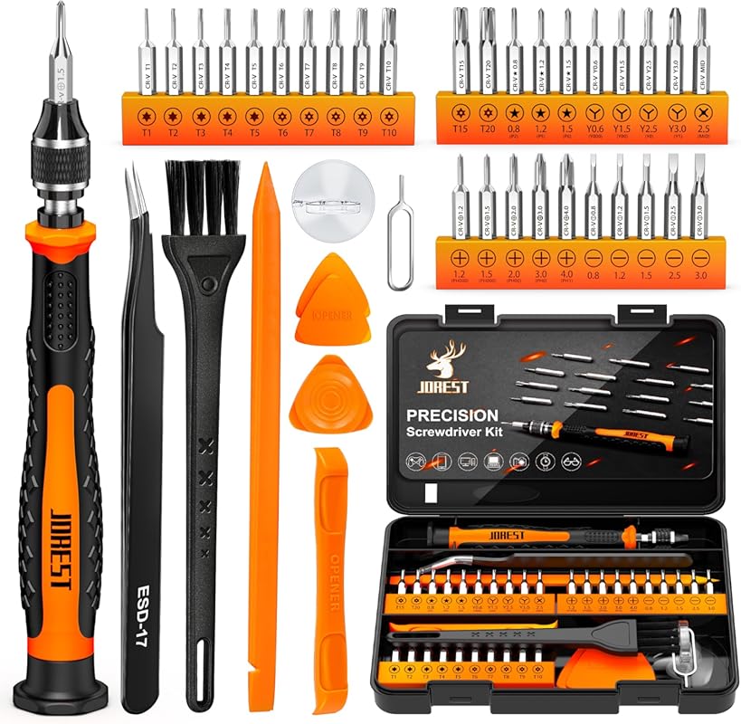 JOREST 40-Piece Precision Screwdriver Set with Torx, Tri-wing, Phillip
