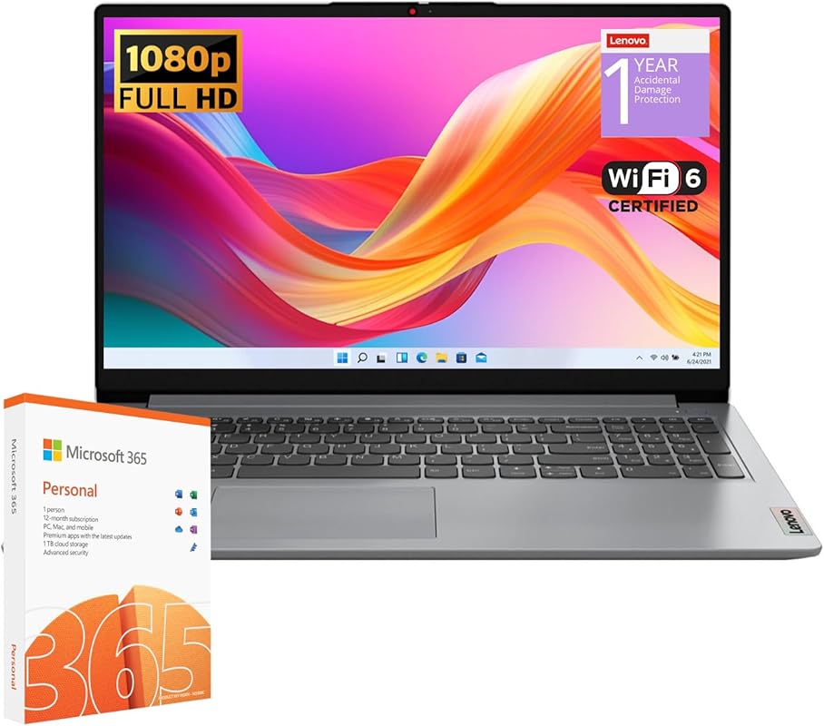 Lenovo IdeaPad 1 Laptop, Intel Dual Core, 20GB RAM, 1TB SSD, 15.6