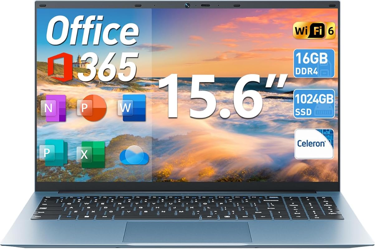 15.6-inch Windows 11 Laptop with 16GB RAM and 1TB SSD, IPS FHD for Pro