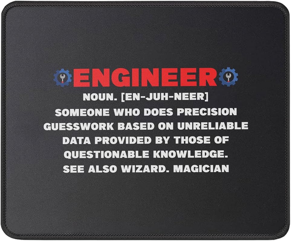 Engineer Definition Mouse Pad - Funny Engineer Gifts for Engineering S