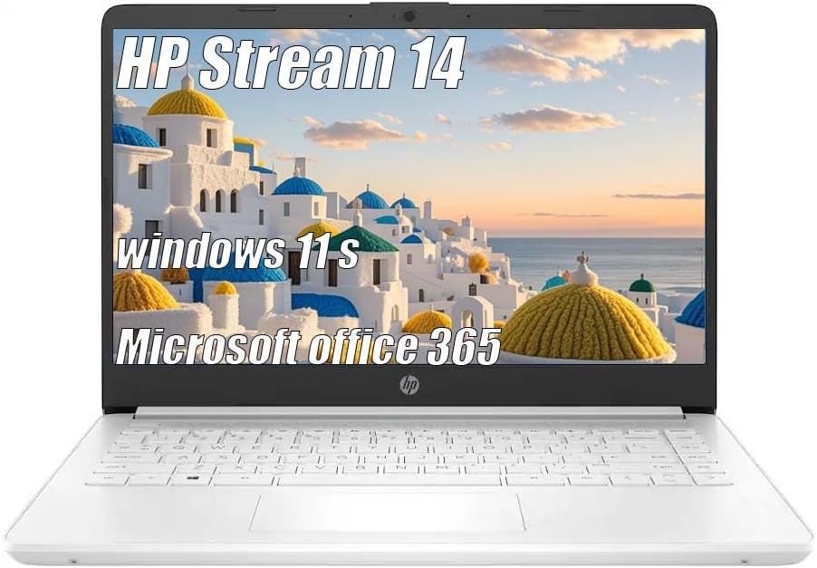 HP Stream 14-inch Windows 11 S Laptop for Students: Celeron N4120, 16G