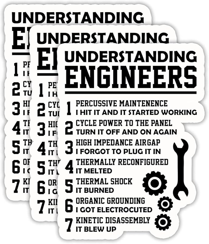 Understanding Engineers Sticker, Funny Engineer Stickers – Tech Suppor
