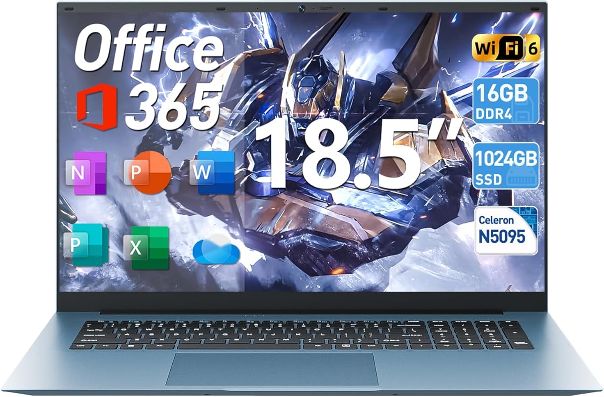 SGIN 18.5-inch Windows 11 Laptop for Students: Celeron N5095, 16GB RAM