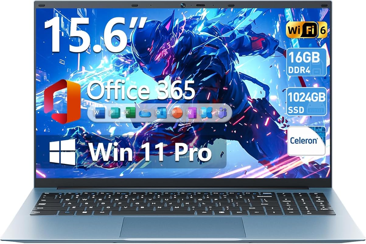 SGIN 15.6-inch Windows 11 Laptop for Students: Celeron N5100, 16GB RAM